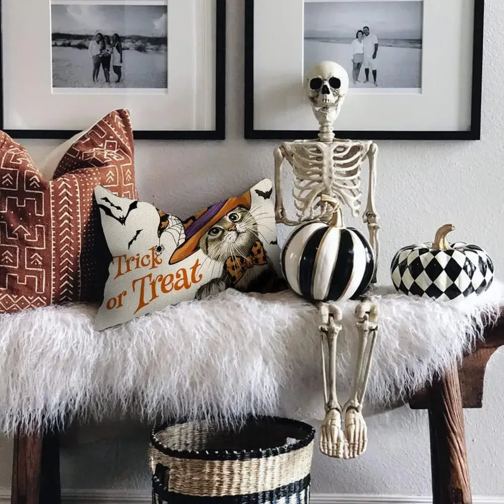 イベント・ハロウィングッズ|リネンクッションカバー30x50cm