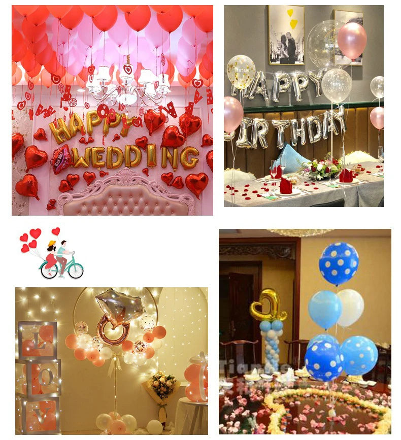 12インチ透明水玉バルーン 赤いドット型