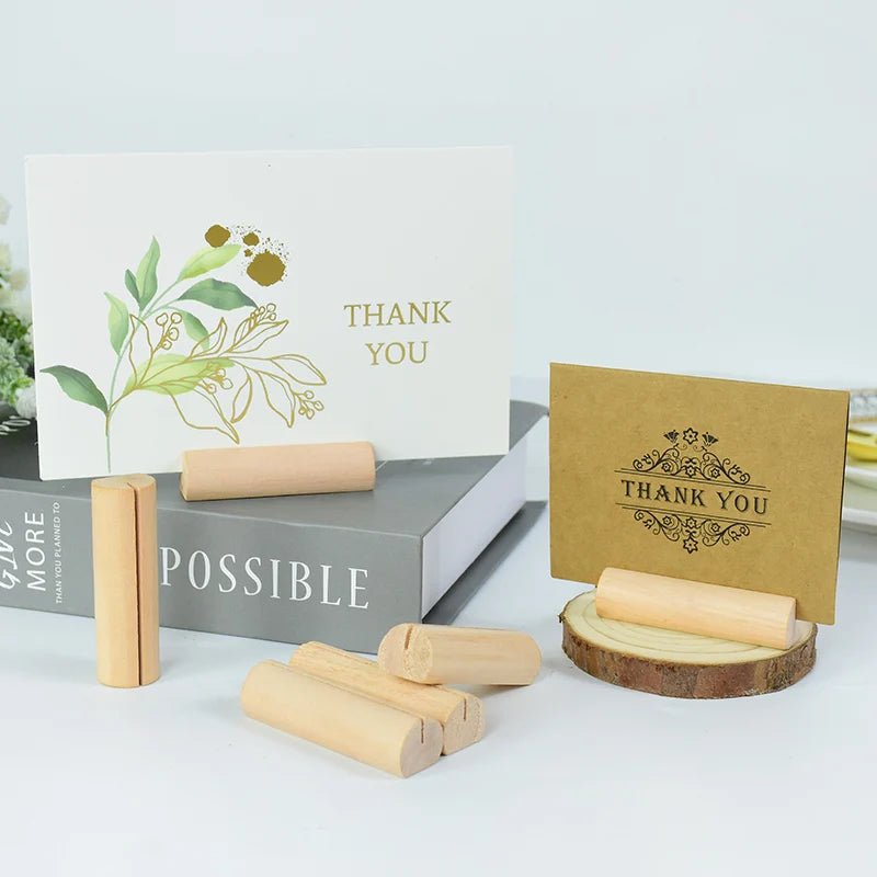 イベント・結婚式装飾|木製プレースカードホルダー 5/10個セット