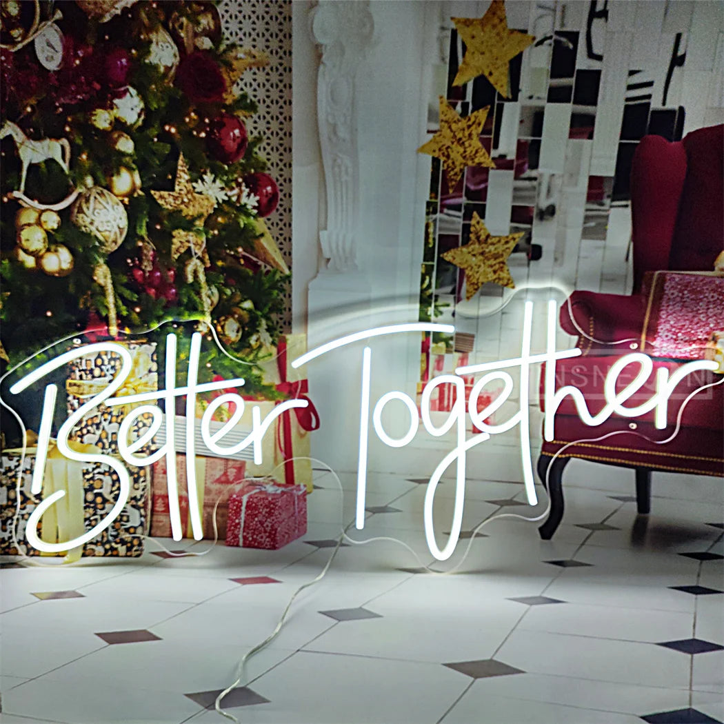 Mr&Mrs/Better Together LED ネオンサイン(ネオン看板)