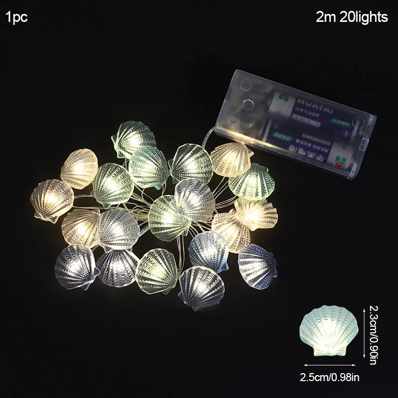 パーティー・インテリア用装飾 シェル&スター LEDライト 海モチーフ