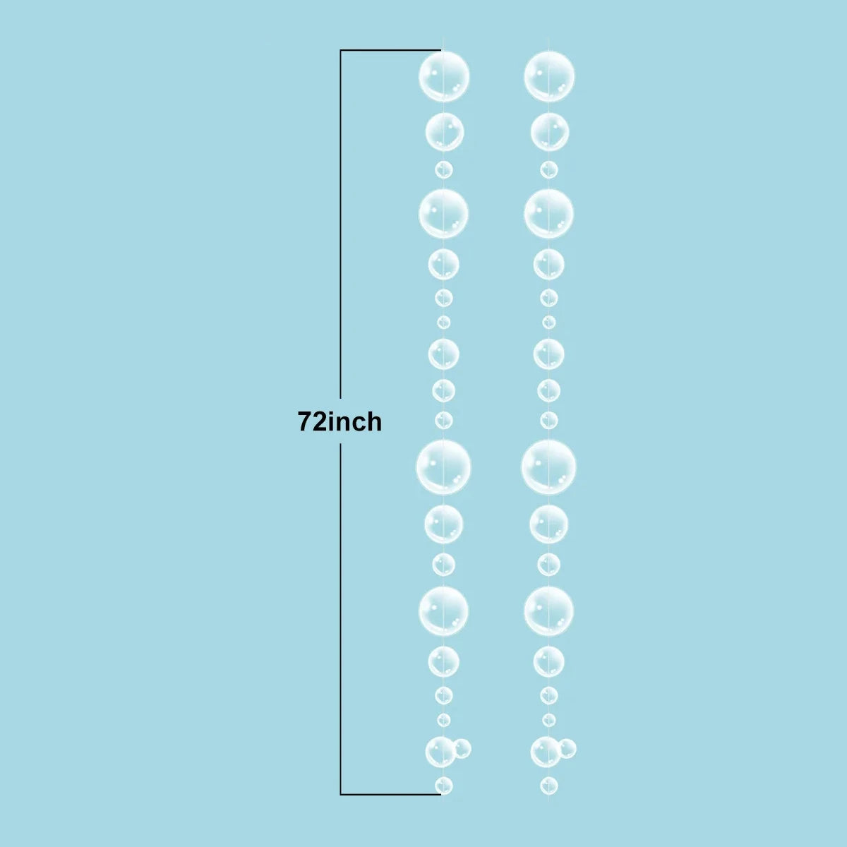パーティー・インテリア用装飾 バブルカーテン 壁面装飾 2枚入 海中テーマ