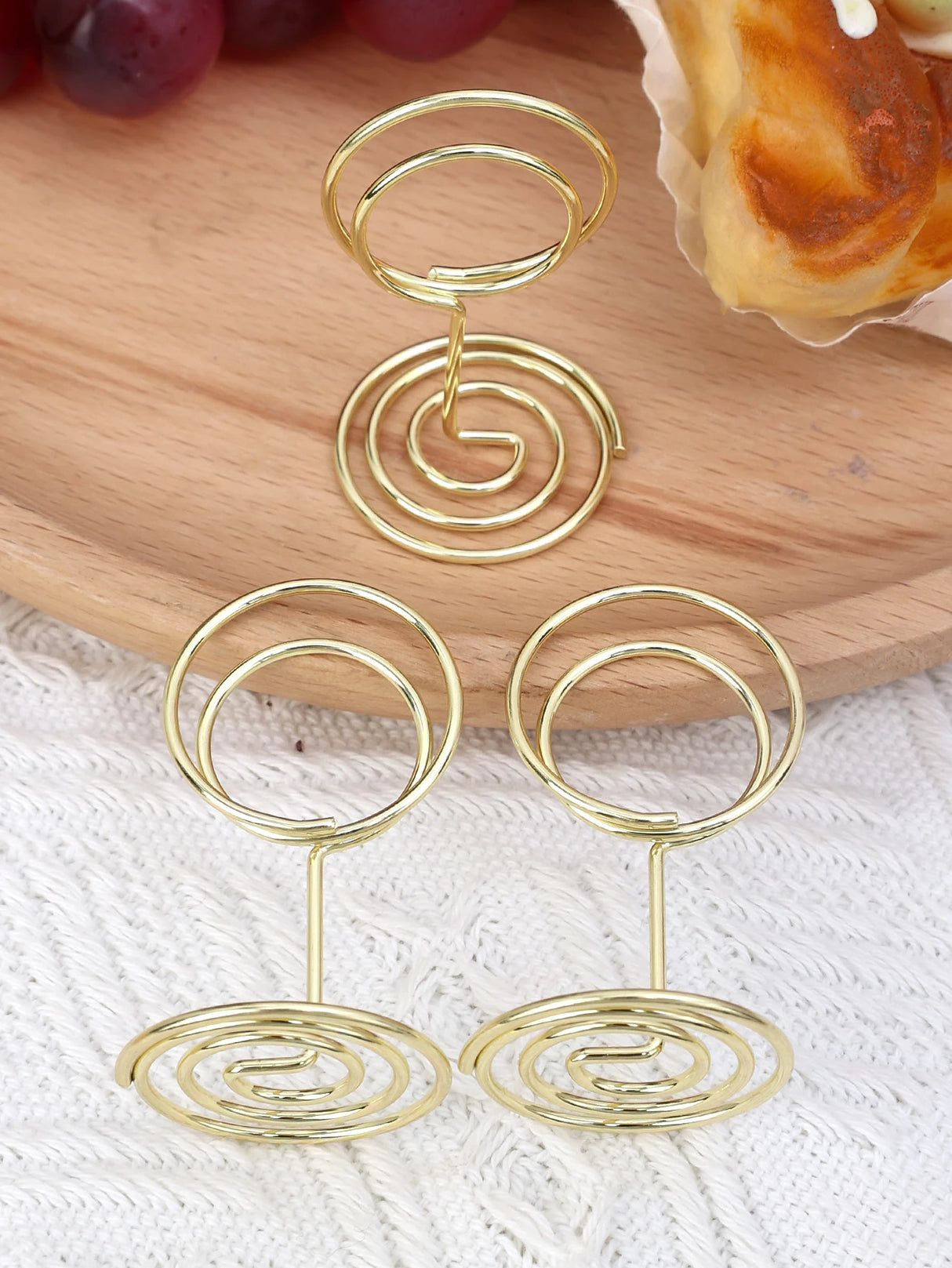 イベント・結婚式装飾|ハート型金属製プレースカードホルダー20個