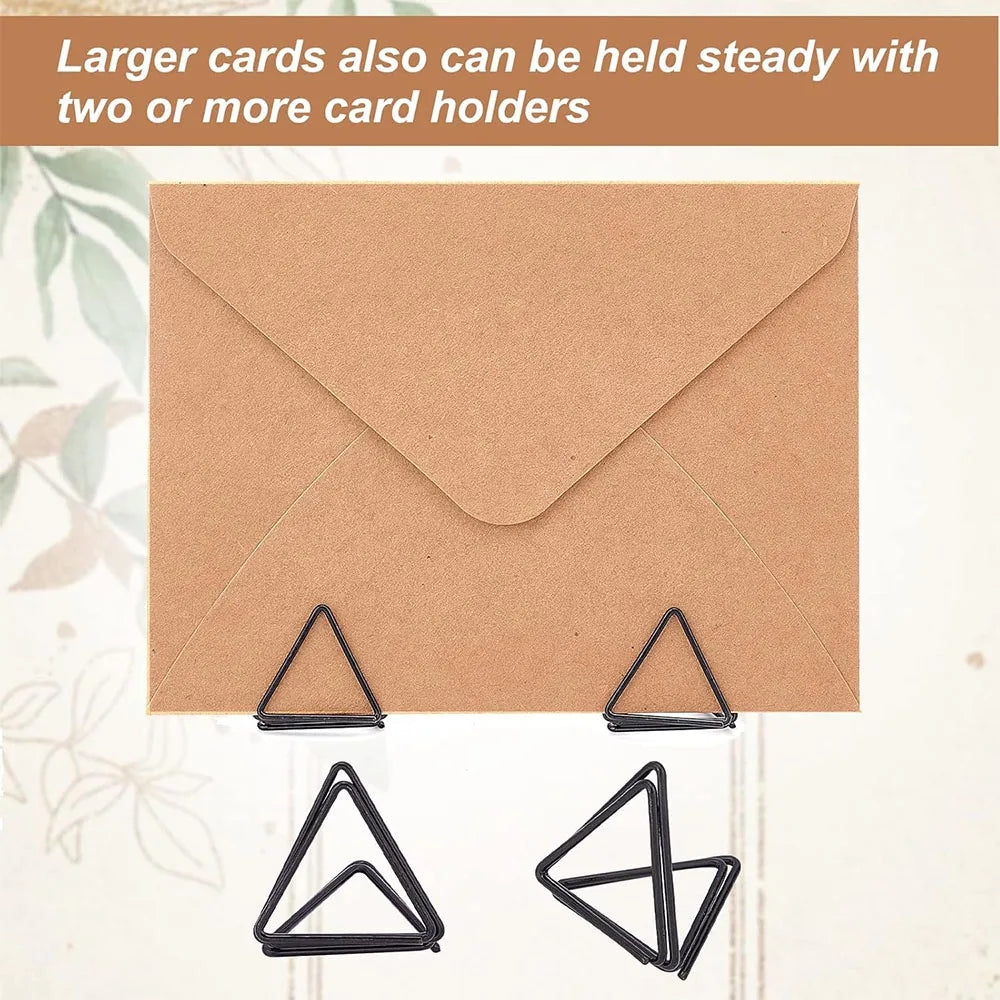 イベント・結婚式装飾|金属製三角形フォトクリップスタンド10個セット