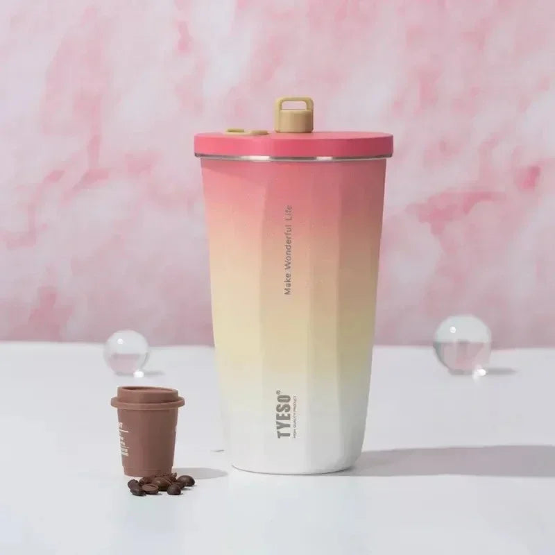 |イベント・ノベルティ用品 | 真空断熱ステンレス製 ストロー付きボトル | 600ml