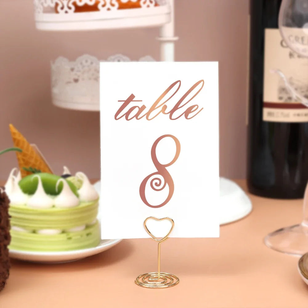イベント・結婚式装飾|金属製プレースカードホルダー ハート&丸型