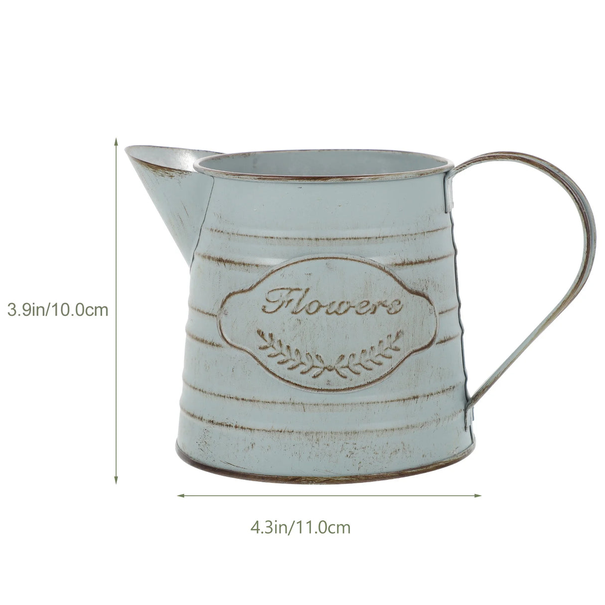 ブリキの植木鉢・農家風・装飾・アレンジメント