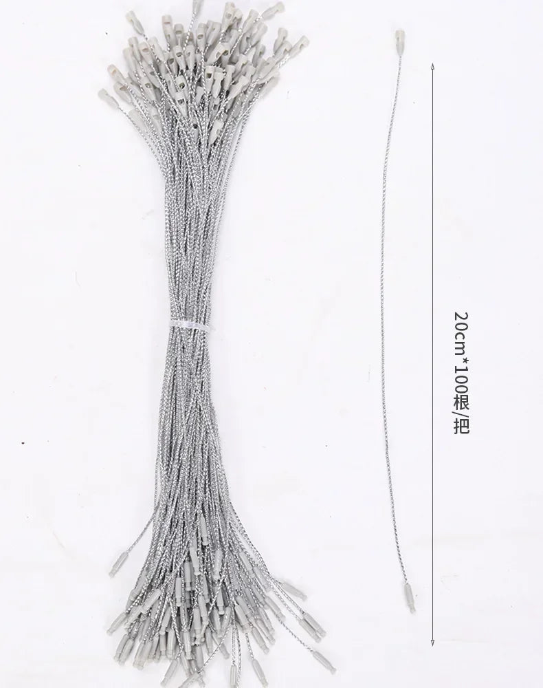 【装飾・手芸用】クリスマス装飾用 20cmポリエステル紐(100本セット)