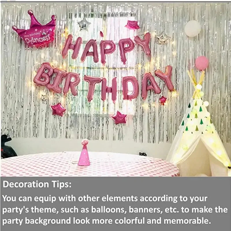 パーティー・インテリア用装飾 キラキラ!ホイル素材カーテン 単品 誕生日・イベント用