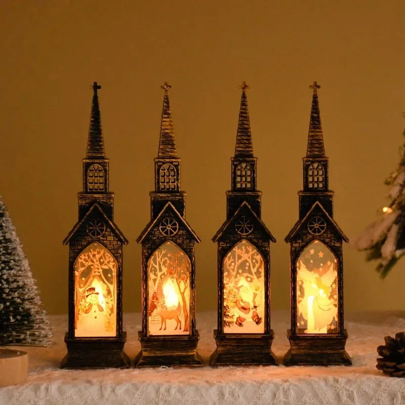 モチーフライト|イベント・クリスマス装飾|LEDナイトライト サンタ&スノーマン(高さ22.5cm)