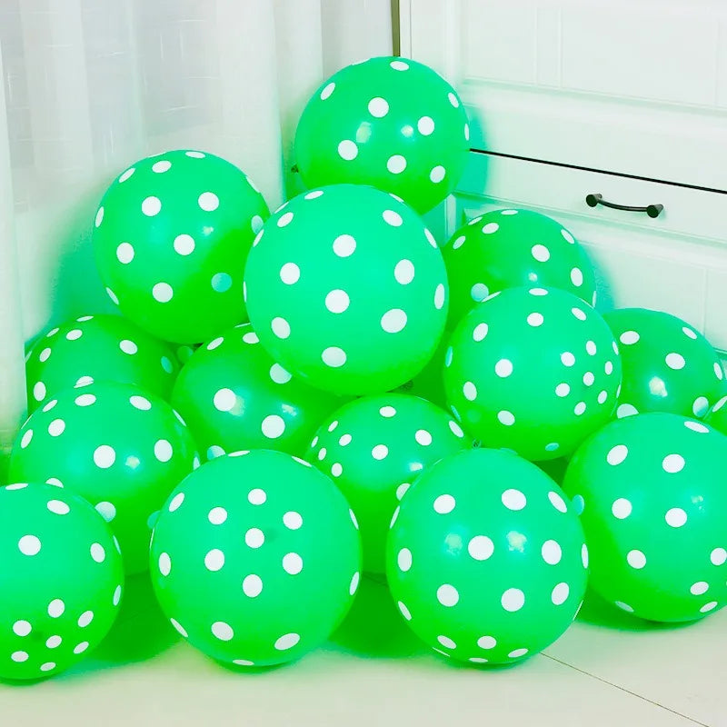 12インチ透明水玉バルーン 赤いドット型