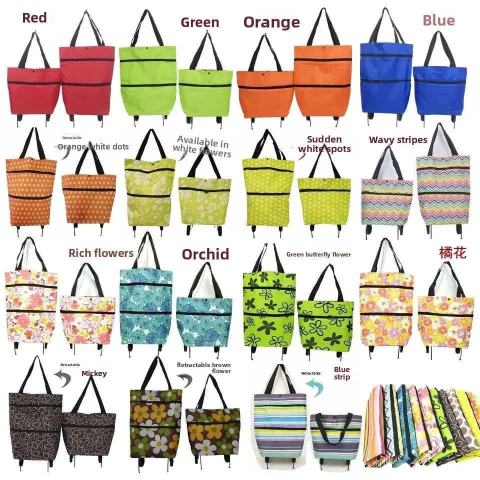 | ノベルティ用品 | キャスター付き 折りたたみショッピングバッグ