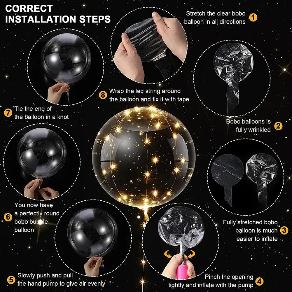 イベント・バルーン装飾 | LEDライトアップバルーンセット  | 12個