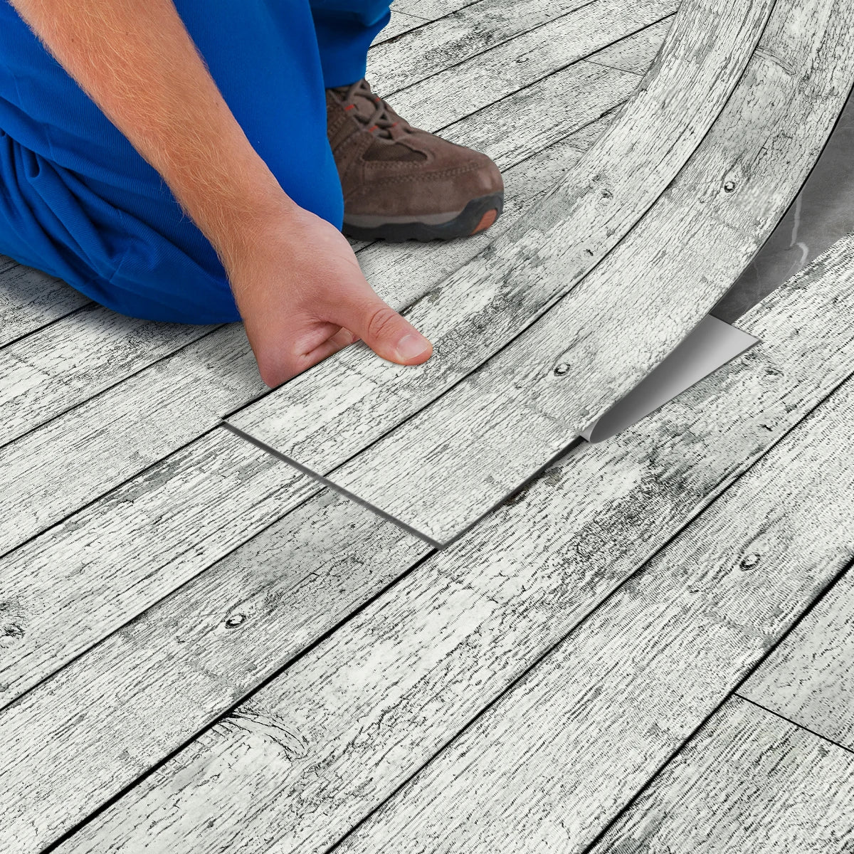 DIY用 ヴィンテージ風木目調 ステッカー 幅15㎝ x 90cm 5枚入