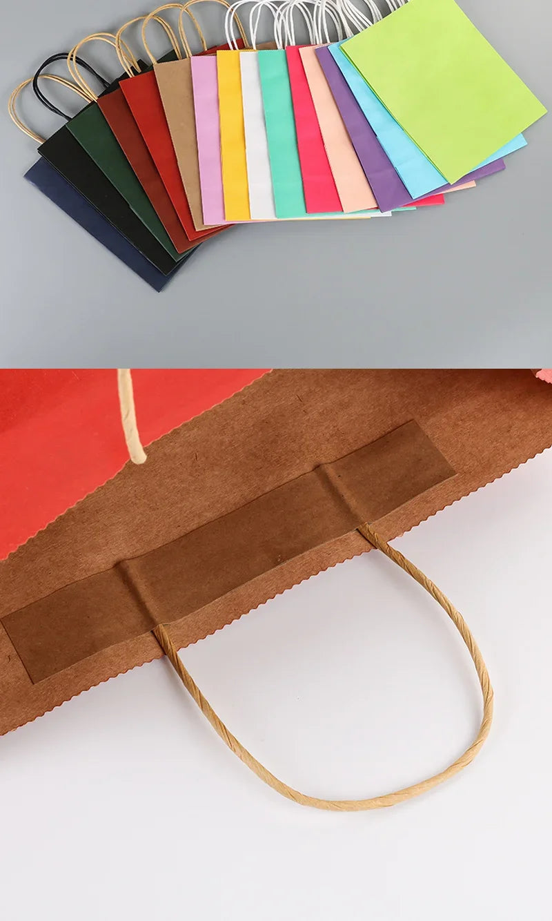 |ノベルティ用品 | ハンドル付きクラフト紙ギフトバッグ 50個セット