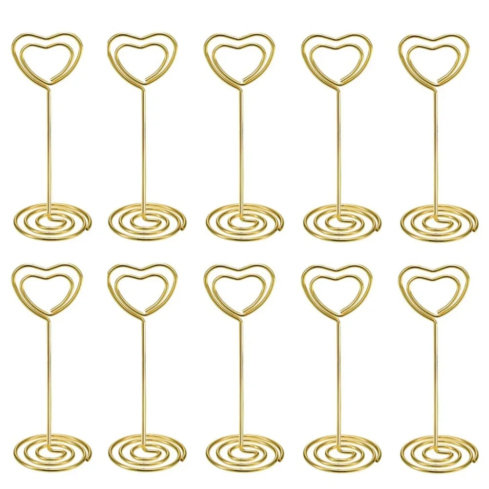 イベント・結婚式装飾|ハート型テーブル番号ホルダー10個セット