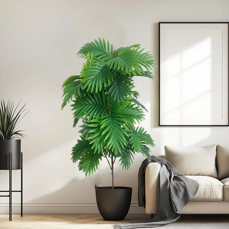70~150cm・大型人工ヤシの木・フェイクトロピカル植物・グリーンモンステラの葉