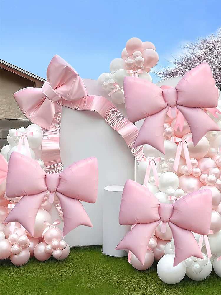 イベント・バルーン装飾|大きなリボン型バルーンセット(3個)