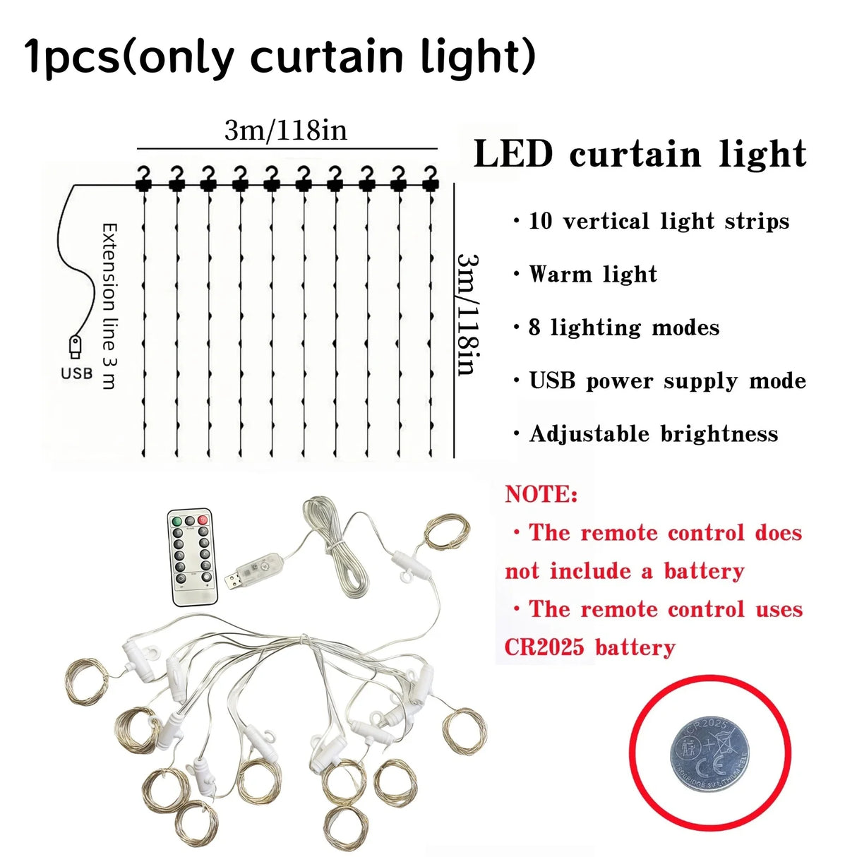 イベント・パーティ装飾 | ライト付シアー素材カーテンセット | 2枚/3枚