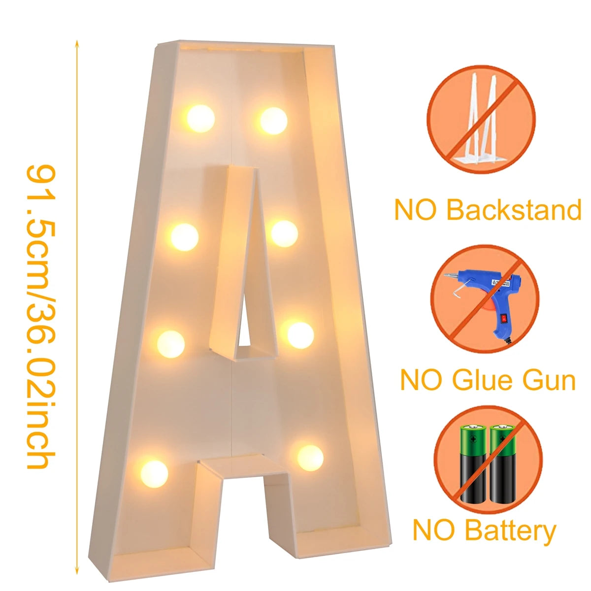 特大LEDライトフレーム 【アルファベット型】
