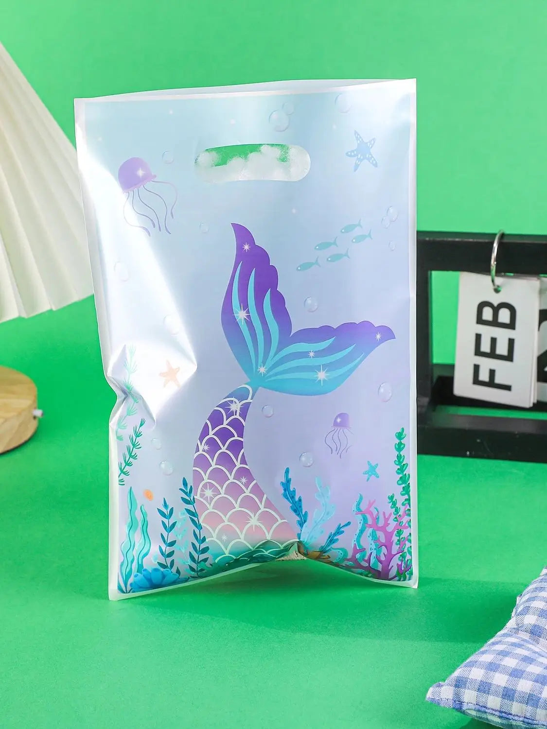 |イベント・ノベルティ用品 |マーメイド柄ギフトバッグ 10/30/50個セット | W16×H25c