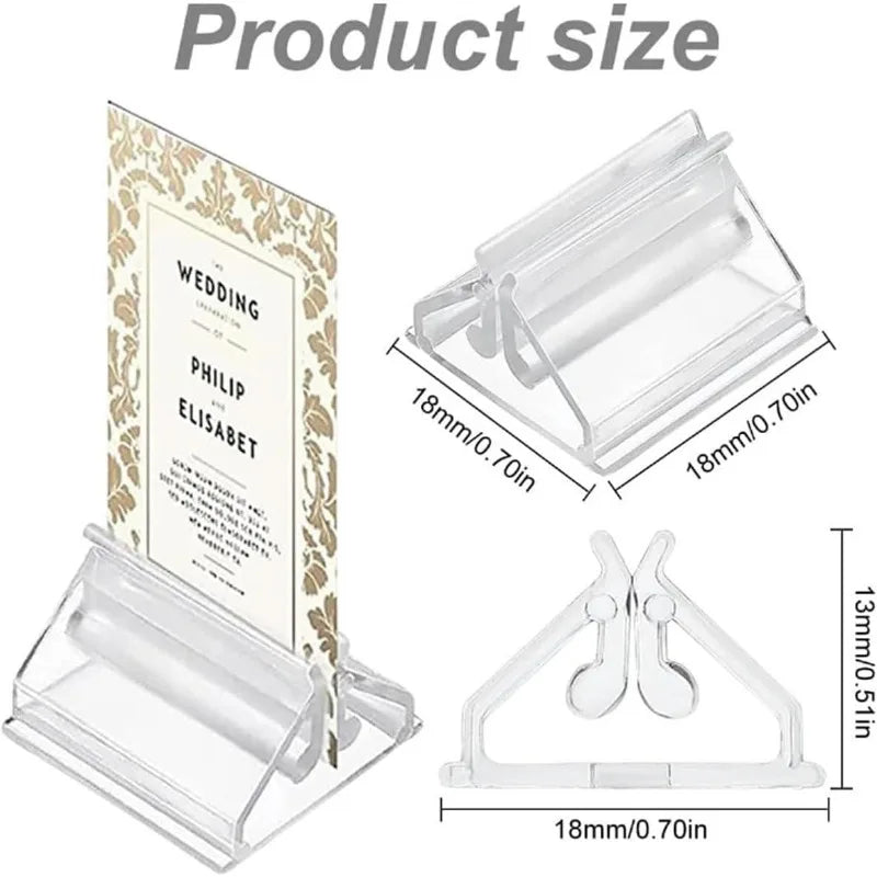 イベント・結婚式装飾|透明プラスチックミニカードスタンドセット