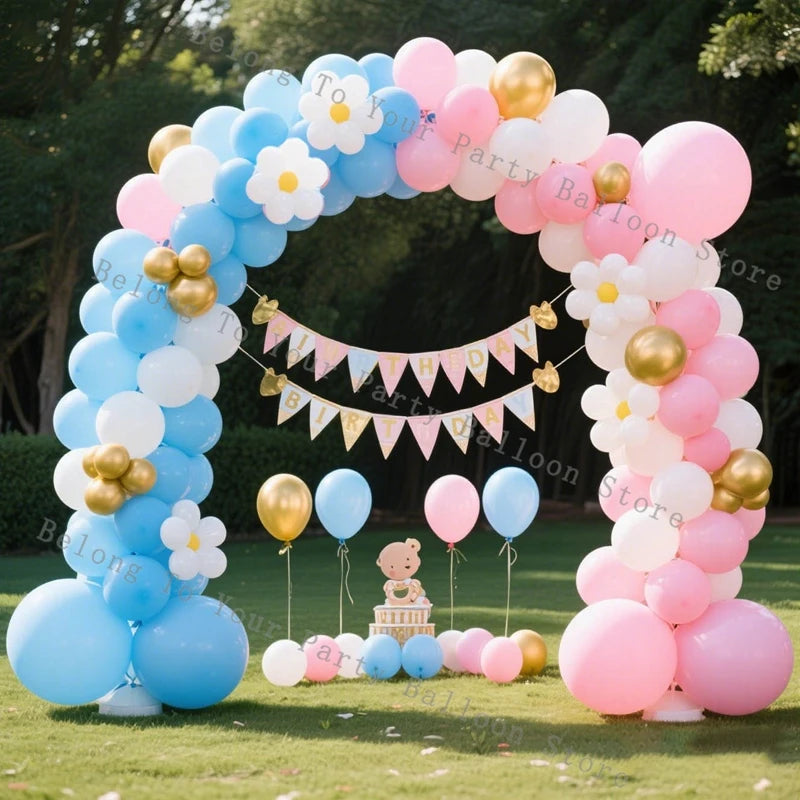 バルーン装飾 カラーバルーンセット 111個入 ピンク・ブルー