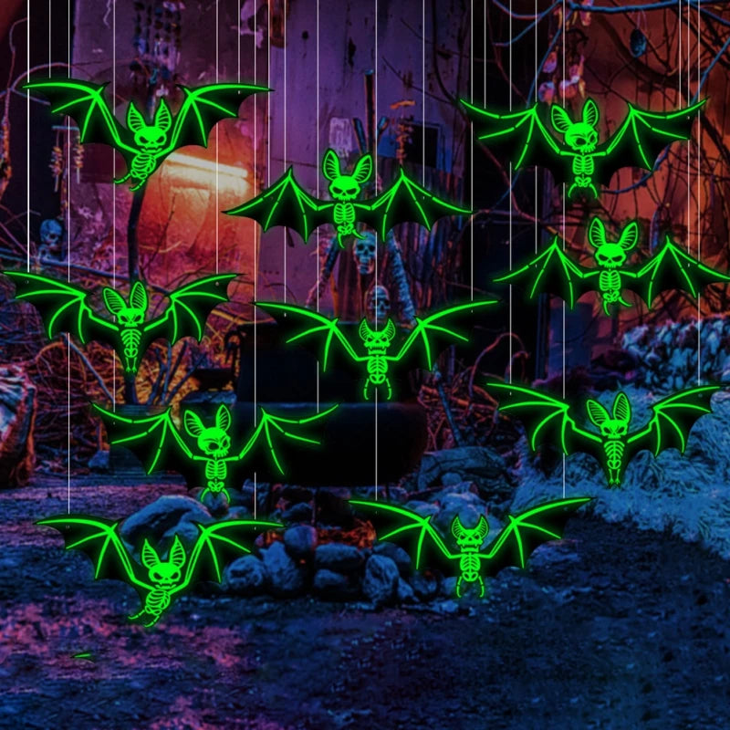 イベント・ハロウィン装飾|コウモリデコレーションステッカー(10枚入)