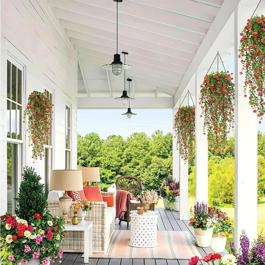 パーティー・ガーデン装飾|造花ハンギングフラワー3個セット(76c)