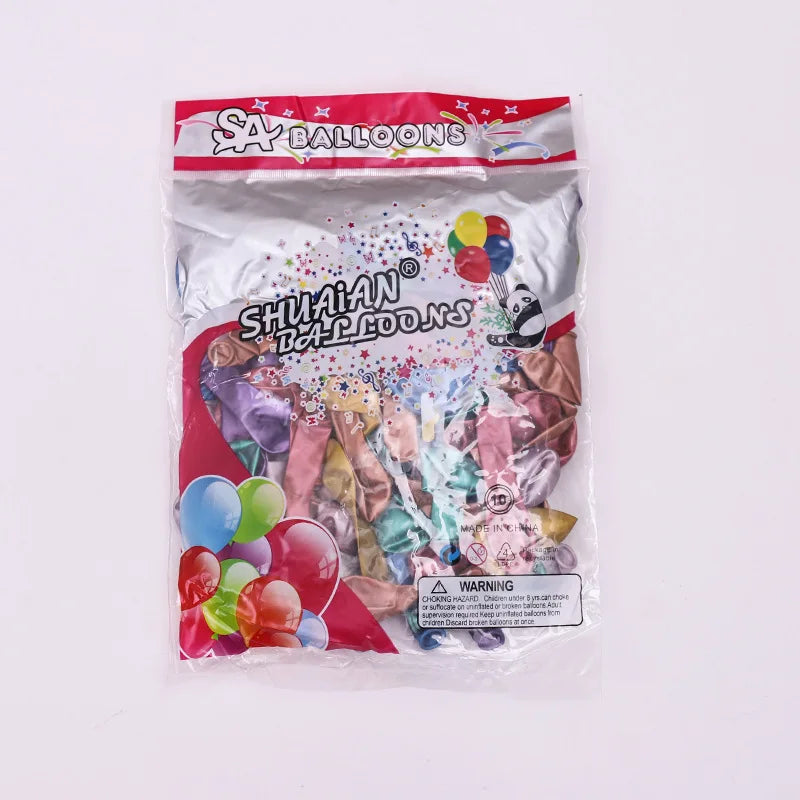 イベント・バルーン装飾|メタリックカラーバルーンセット(50個)
