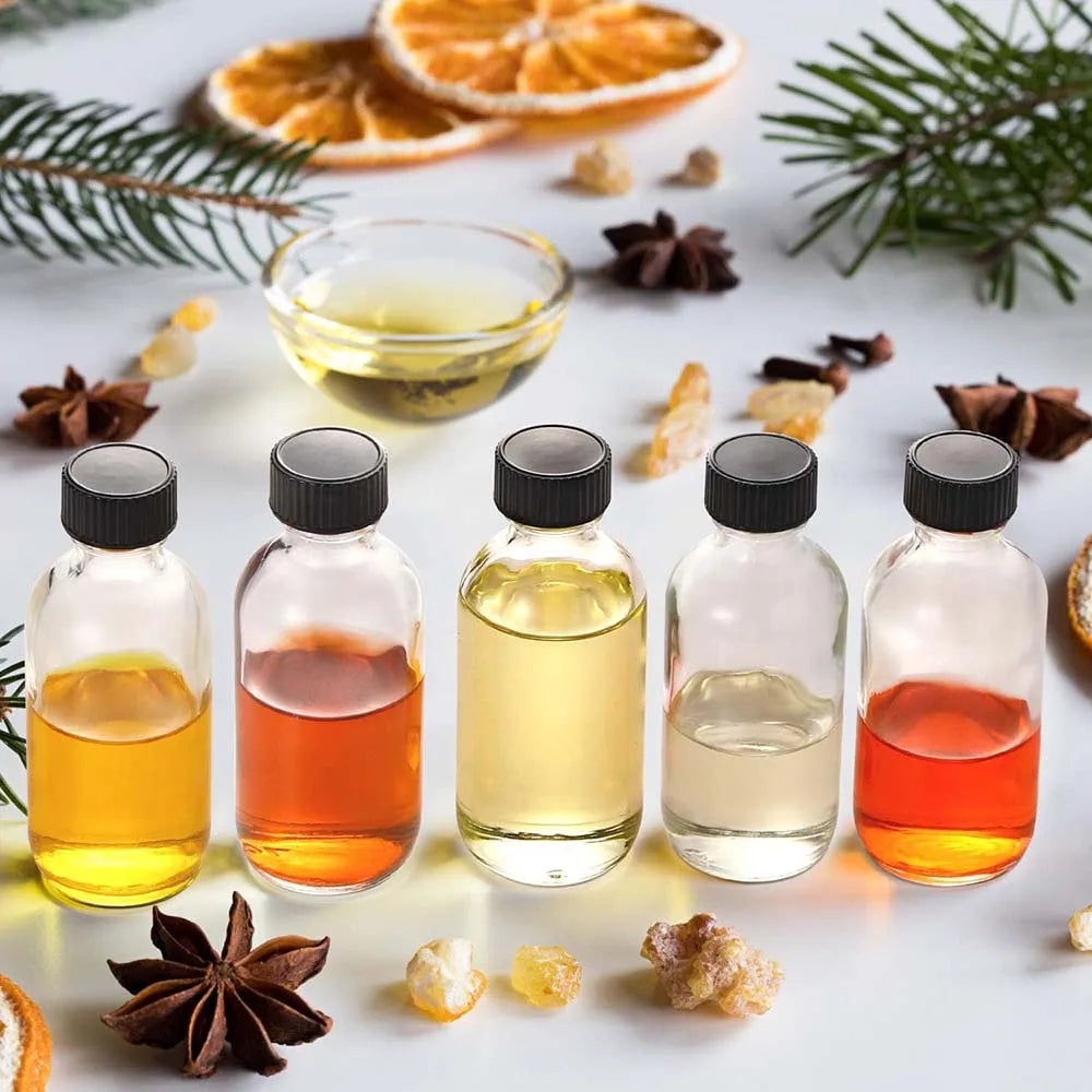 |イベント・ノベルティ用品 | ガラス製 小型透明ボトル 蓋付き | 15ml/30ml/60ml