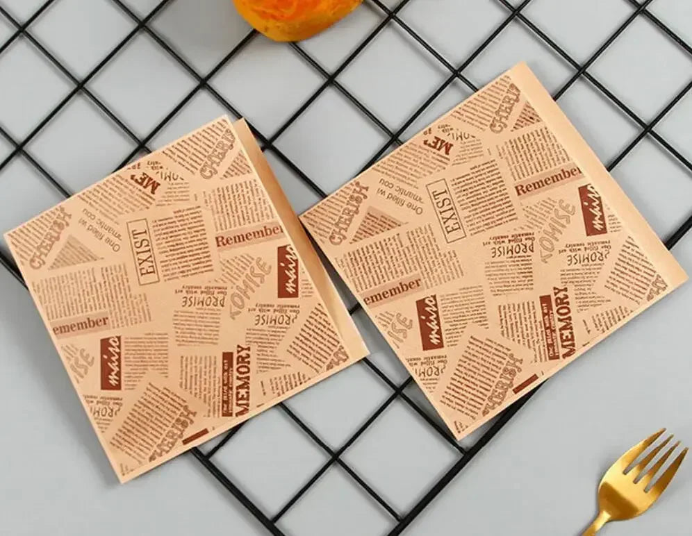 |ノベルティ用品 | バーガー用紙袋 100枚入 | 15 x 15c