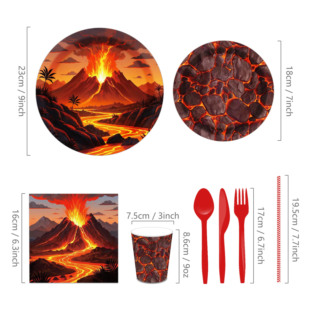 イベント・ハロウィングッズ|火山テーマのパーティーデコレーションセット