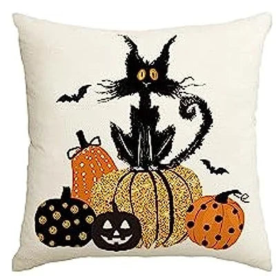 イベント・ハロウィングッズ|リネンスクエアクッションカバー