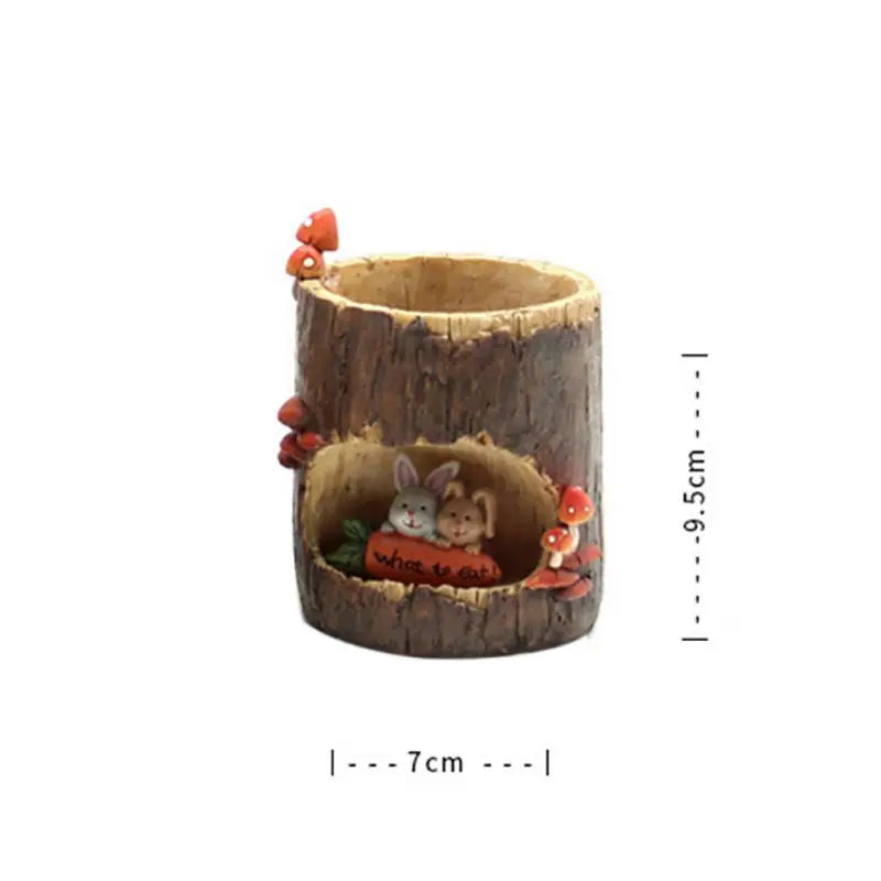 かわいい小動物ファミリーハリネズミクマカエルの置物樹脂植木鉢ホームガーデンデスクトップ植木鉢多肉植物盆栽植物デコ