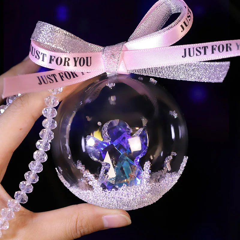 【クリスマス・イベント装飾】天使入りクリスタルボール オーナメント