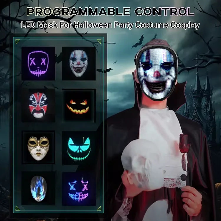 Bluetooth対応LEDプログラム可能マスク