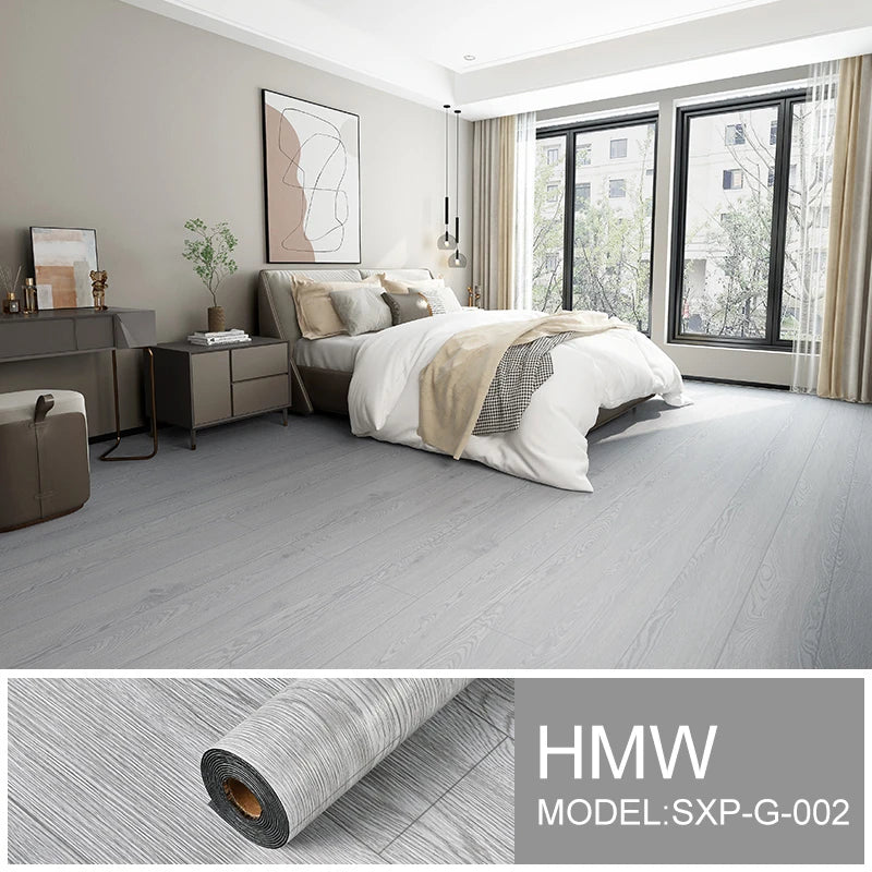 DIYフロアシート 天然木目・大理石風 ステッカー 幅40cm x 300cm ナチュラル