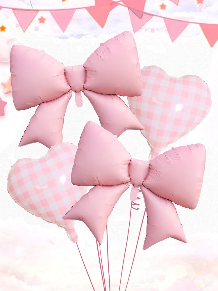 イベント・バルーン装飾 | ピンクリボン&ハートバルーンセット | 4個