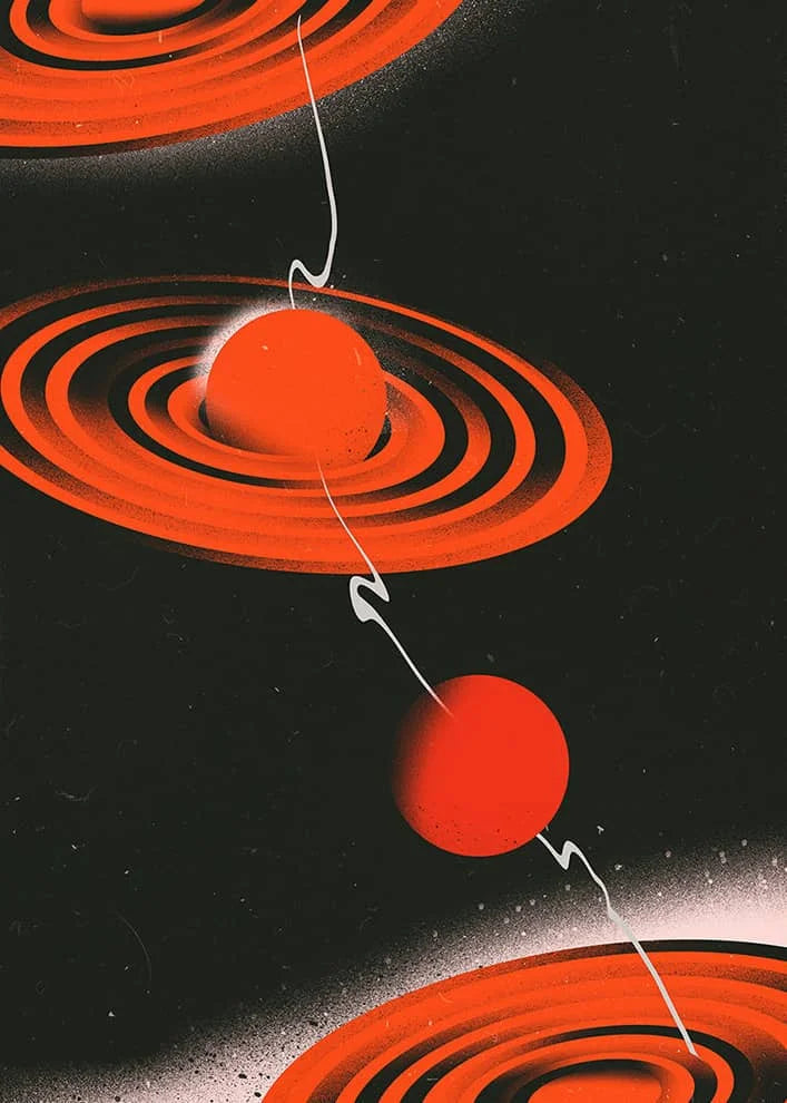 イベント・ハロウィングッズ|抽象未来主義キャンバスアートポスター