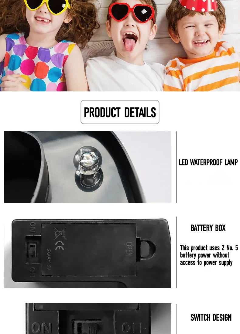 【LED装飾】LEDライト・デコレーションライト(アルファベット/数字)ブラック×イエロー照明