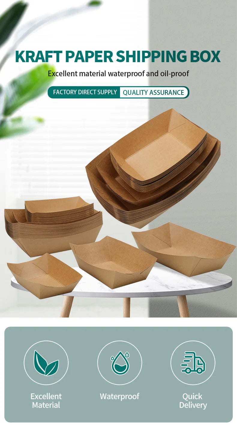 |イベント・ノベルティ用品 | 電子レンジ可 クラフト紙トレイセット |S/M/Lサイズ