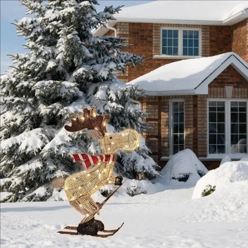 モチーフライト|イベント・クリスマス装飾|LEDライト付きトナカイオーナメント