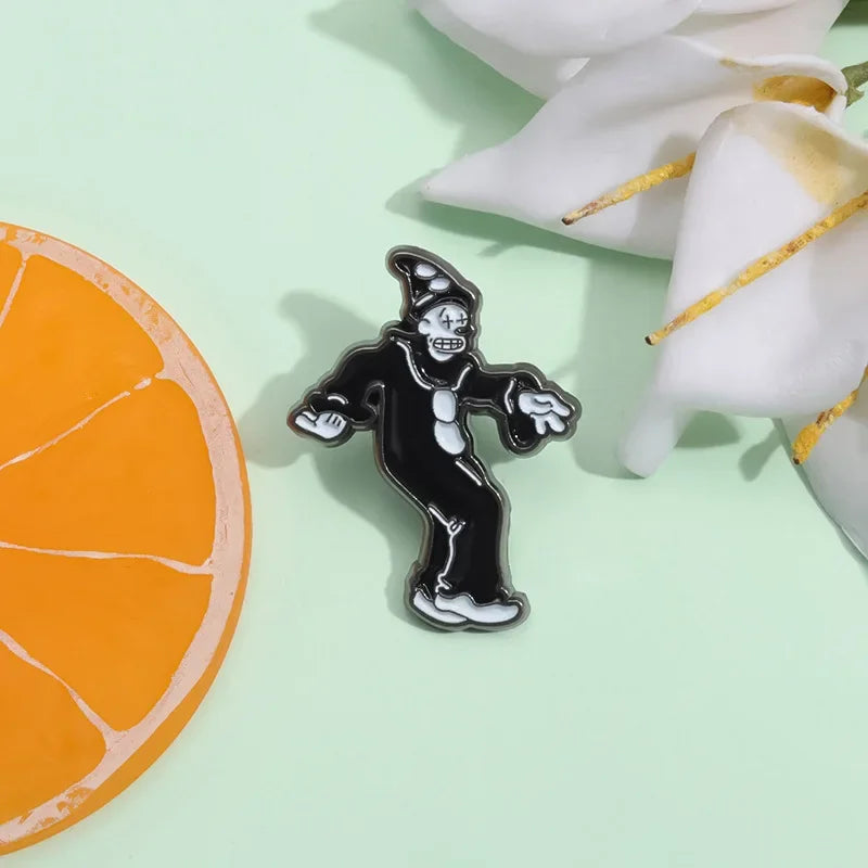 イベント・ハロウィングッズ|クリエイティブピエロブローチ エナメルピン