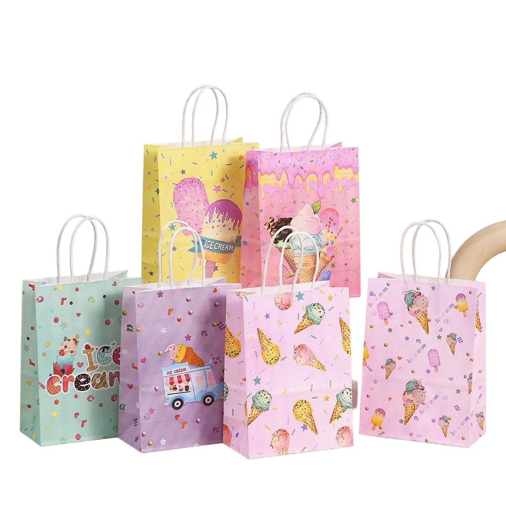 |ノベルティ用品 | アイスクリーム柄ギフトバッグ| W15×H21×D8