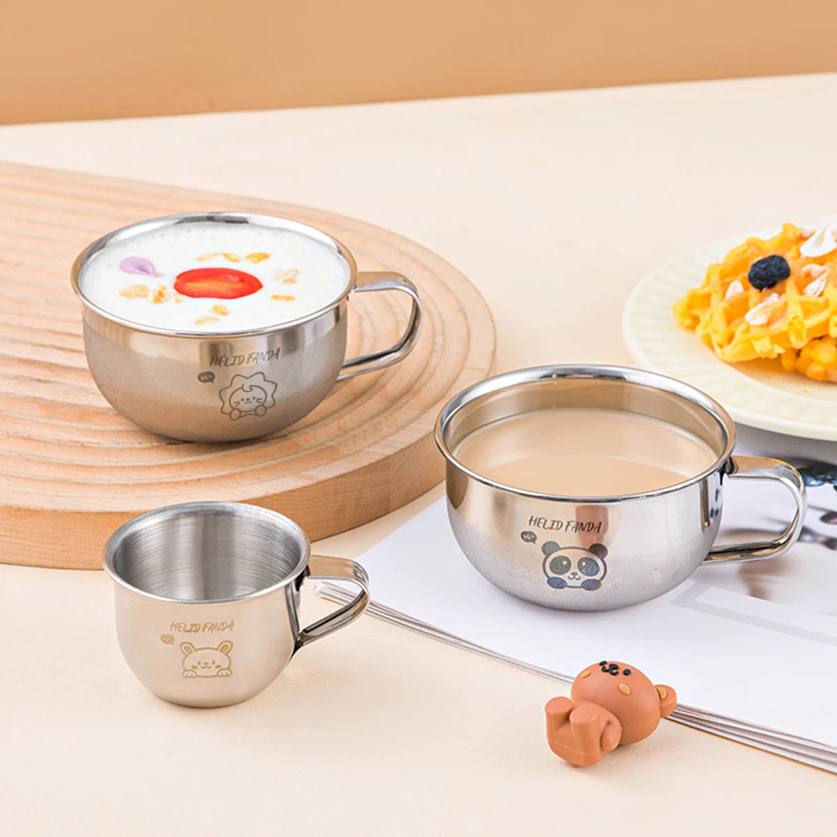 |イベント・ノベルティ用品 |ステンレス製 アニマル柄ミニカップ | 70ml