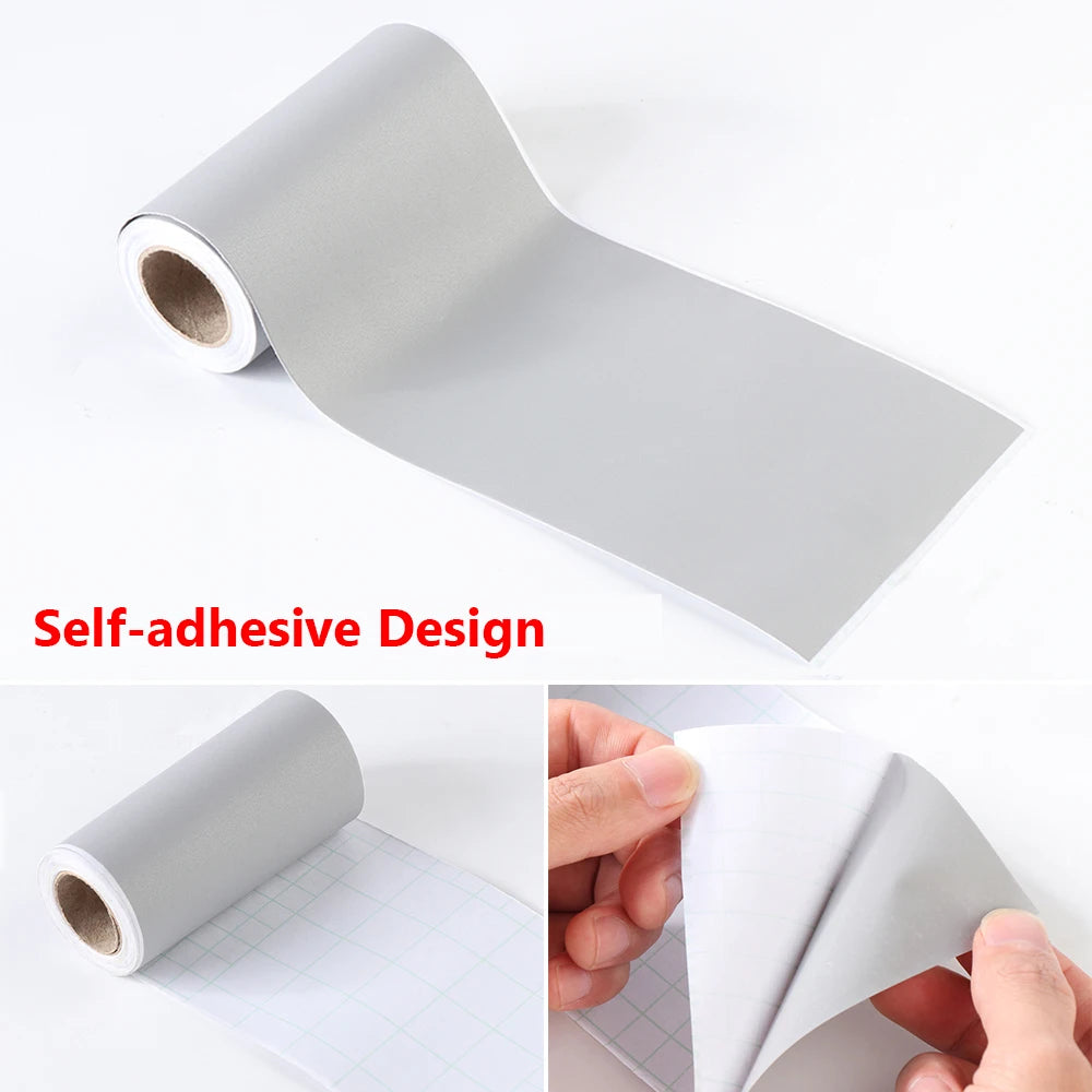 壁面装飾 腰壁風 単色カラーシート 幅5㎝/10㎝/12㎝ 自己粘着タイプ