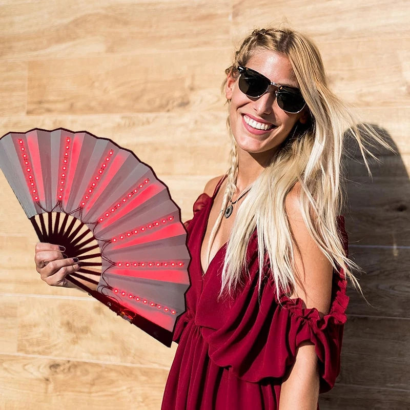 イベント・ハロウィングッズ|光る!LED扇子(電池式)