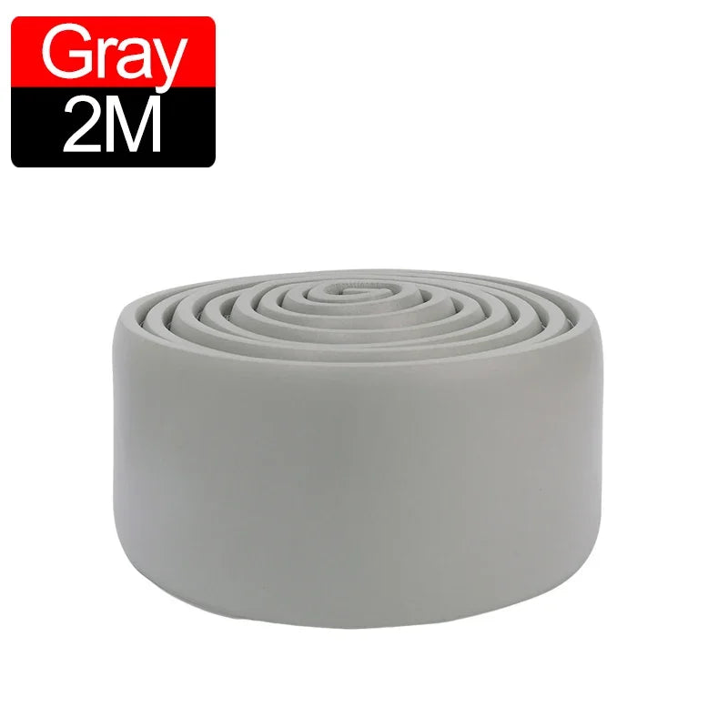 壁面衝撃吸収 幅木風粘着ボーダーシート 幅8㎝x200㎝ 厚さ10㎜