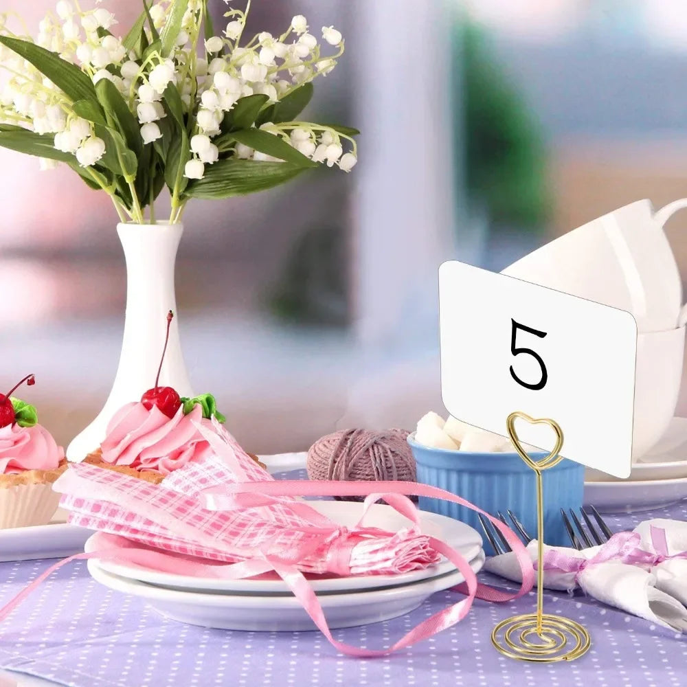イベント・結婚式装飾|ハート型テーブル番号ホルダー10個セット
